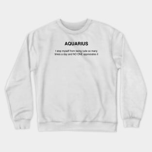 NO ONE appreciates Aquarius Crewneck Sweatshirt